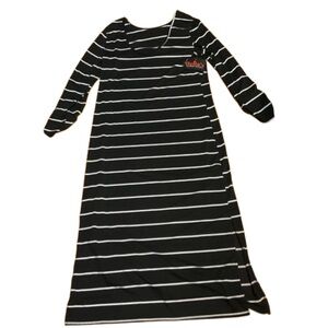 Women’s Striped Long Sleeve Maxi Dress
